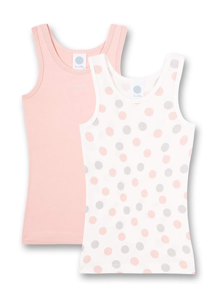 Sanetta Unterhemd Im Doppelpack Beige Canottiera in Confezione Doppia Bambine e Ragazze (Pacco da 2)