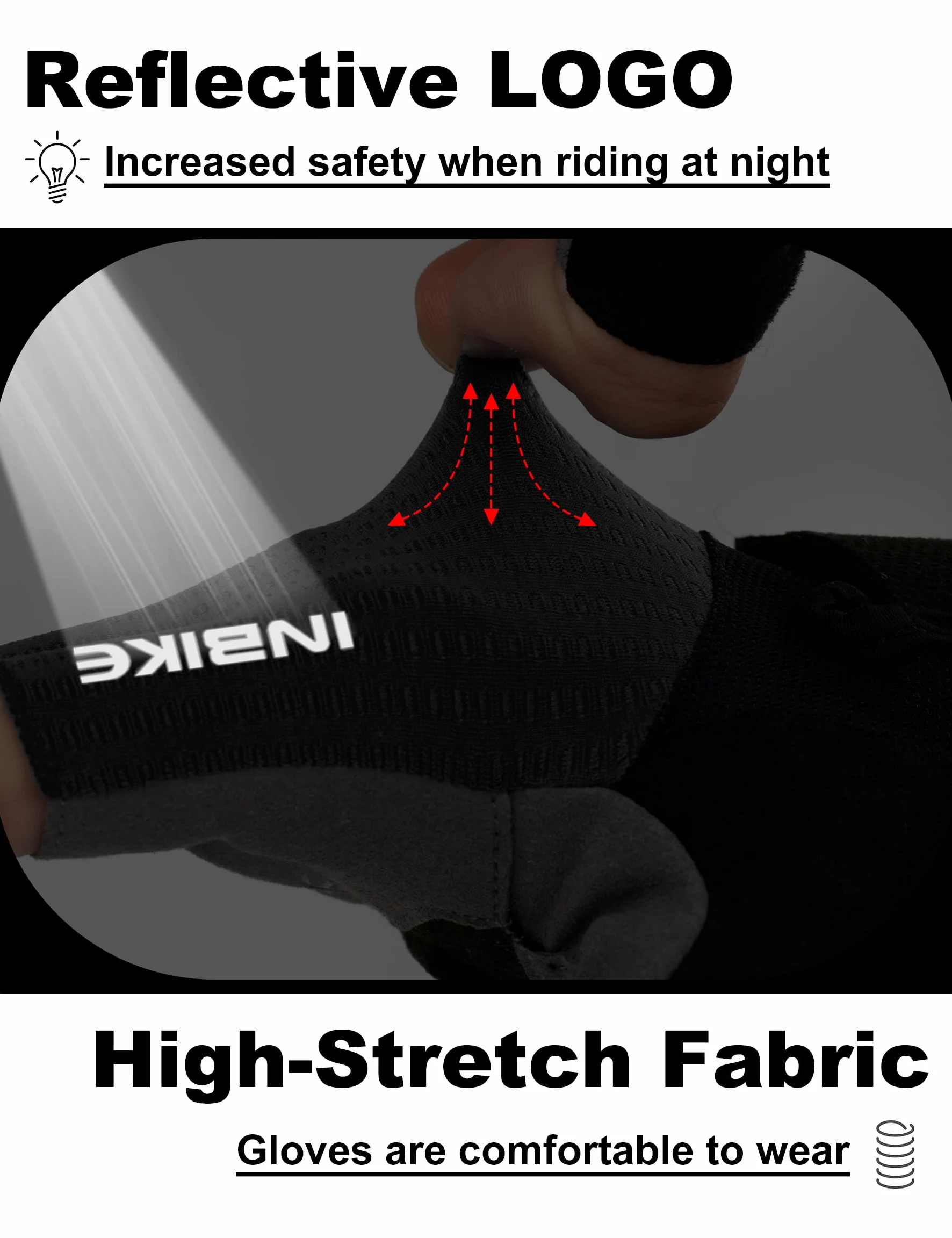 INBIKE Guanti MTB Estivi da Ciclismo - Mezza Dita Imbottitura Traspirante Antiurto Antiscivolo per Bici da Strada - per Uomo e Donna IHC215