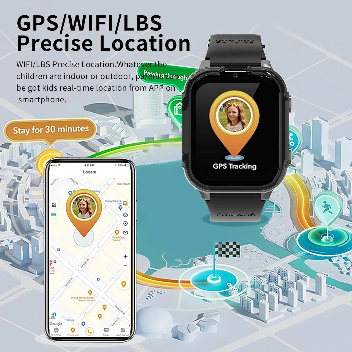 Smartwatch Bambini 4G, Orologio Smartwatch Bambini con Video HD e Chiamate, Touch Screen da 1,83 Pollici, SOS, GPS, Giochi, Modalità Classe, Regalo per Ragazzo e Ragazza 4 ai 14 Anni (Nero)