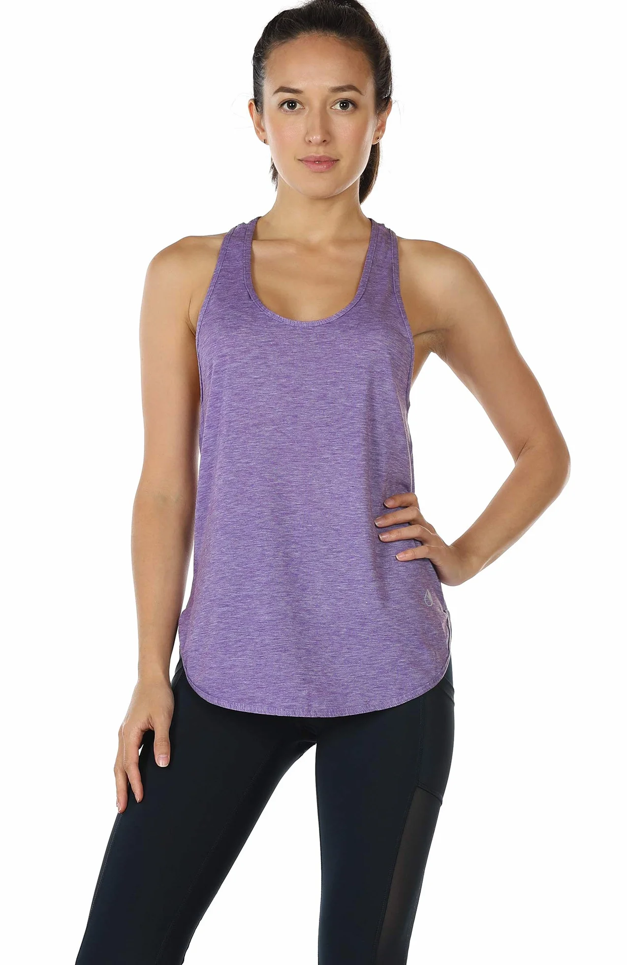 icyzone Canotta Sportiva da Donna Racerback Senza Maniche Top per Yoga Palestra Pilate