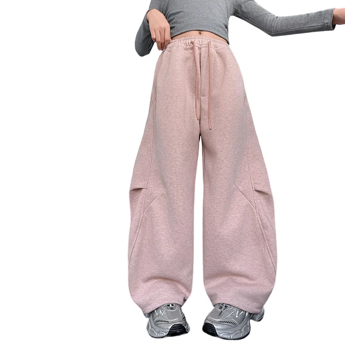 Pantaloni della tuta larghi a gamba dritta per bambini Pantaloni della tuta larghi primavera alto compleanno gamba larga pantaloni cargo fondo aperto gamba larga pantaloni della tuta con tasche