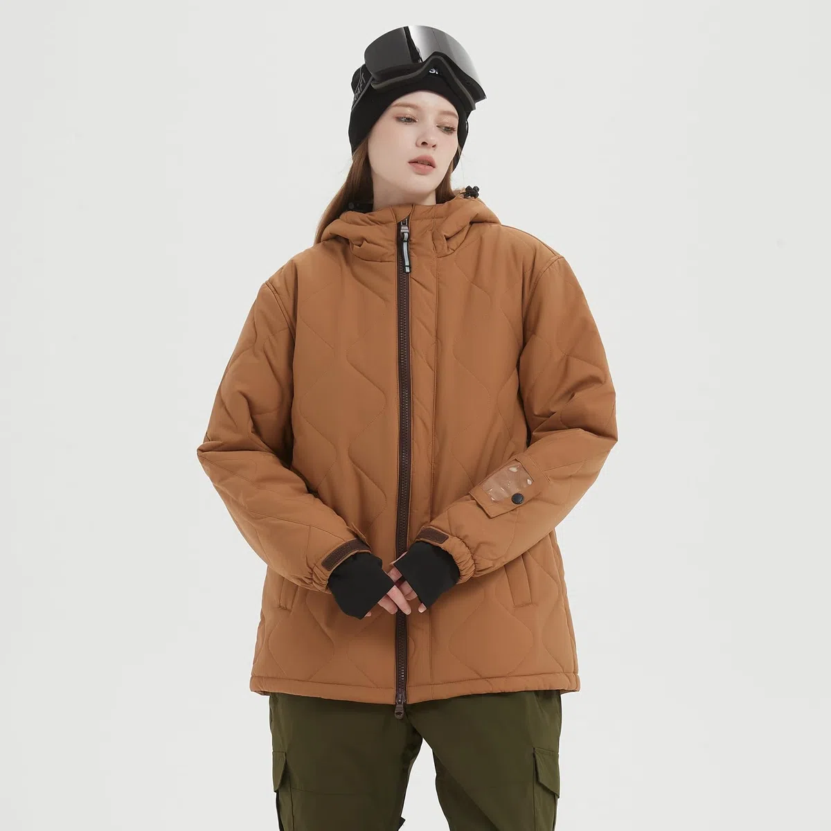 Bluemagic Giacca da Sci Calda da Donna, Giacca da Neve da Donna Cappotto con Cappuccio, Abbigliamento Termico da Esterno Invernale Cappotto Antivento Traspirante Caldo Antineve