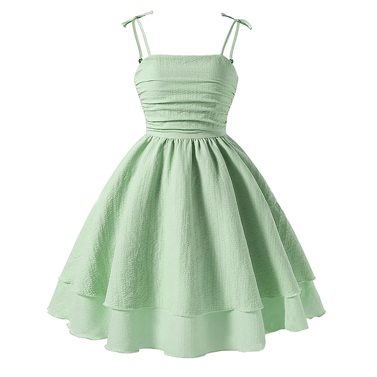 Generico Abiti da Bambina Ragazza Senza Manica Spalline Elegante Vestito Estivo A-Line Abito da Principessa Tinta Unita Vestiti Casual per Bambine Ragazze 7-16 Anni