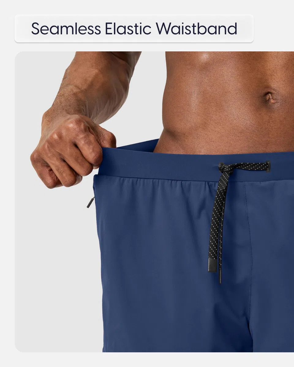 MaaMgic Pantaloni corti da corsa da uomo, aggiornamento 2.0, ad alta elasticità, con tasche, ad asciugatura rapida, 4 vie, elasticizzati, per corsa, fitness, allenamento atletico