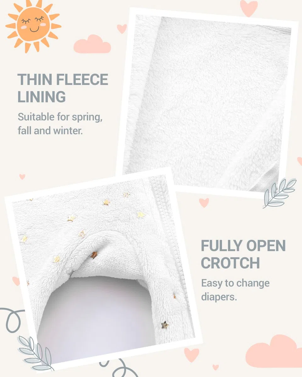 WYTbaby Tuta invernale in pile per neonati, con cappuccio, autunno e inverno, per ragazzi e ragazze, 0-12 mesi