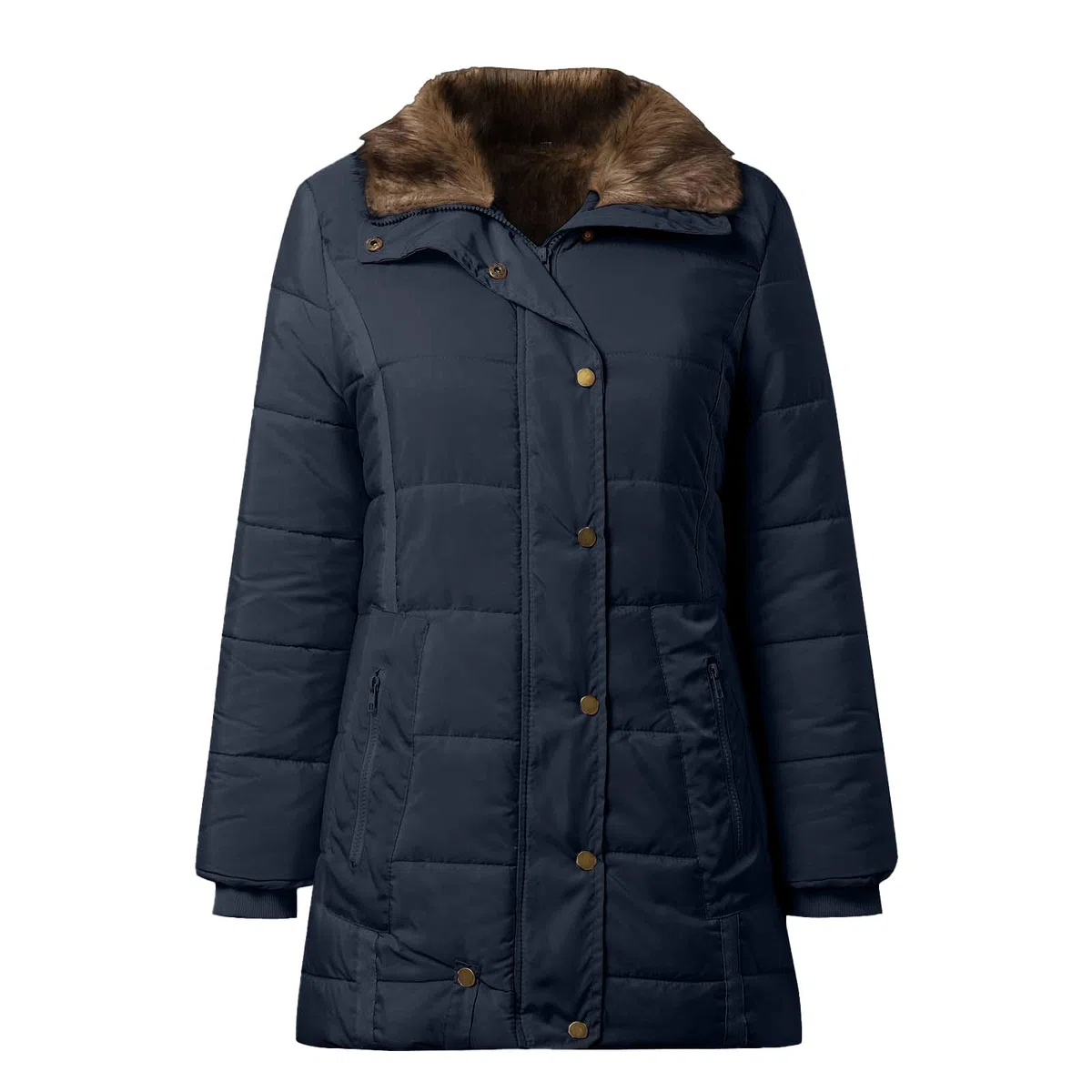 Giacca Autunno Piumini da Donna, Cappotti da Donna, Trench Lungo con Bottoni, Giacca Calda e Spessa, Soprabito Abbigliamento Esterno con Cappuccio Sera
