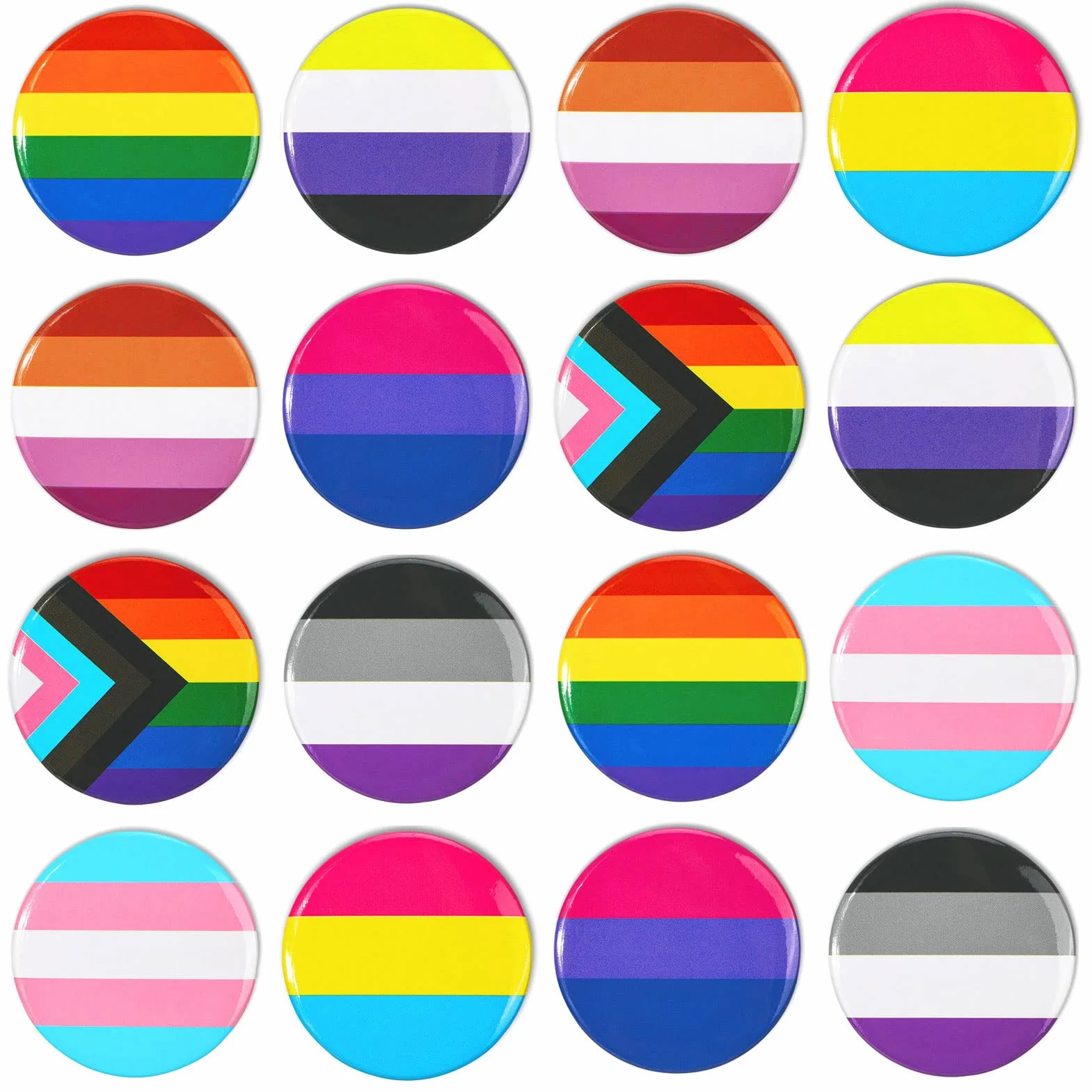 HOWAF 16 Accessori LGBT - Bandiera Arcobaleno, Bisessuale, Transgender, Lesbian, Bisexual Flag Pin per Bandiera Pride
