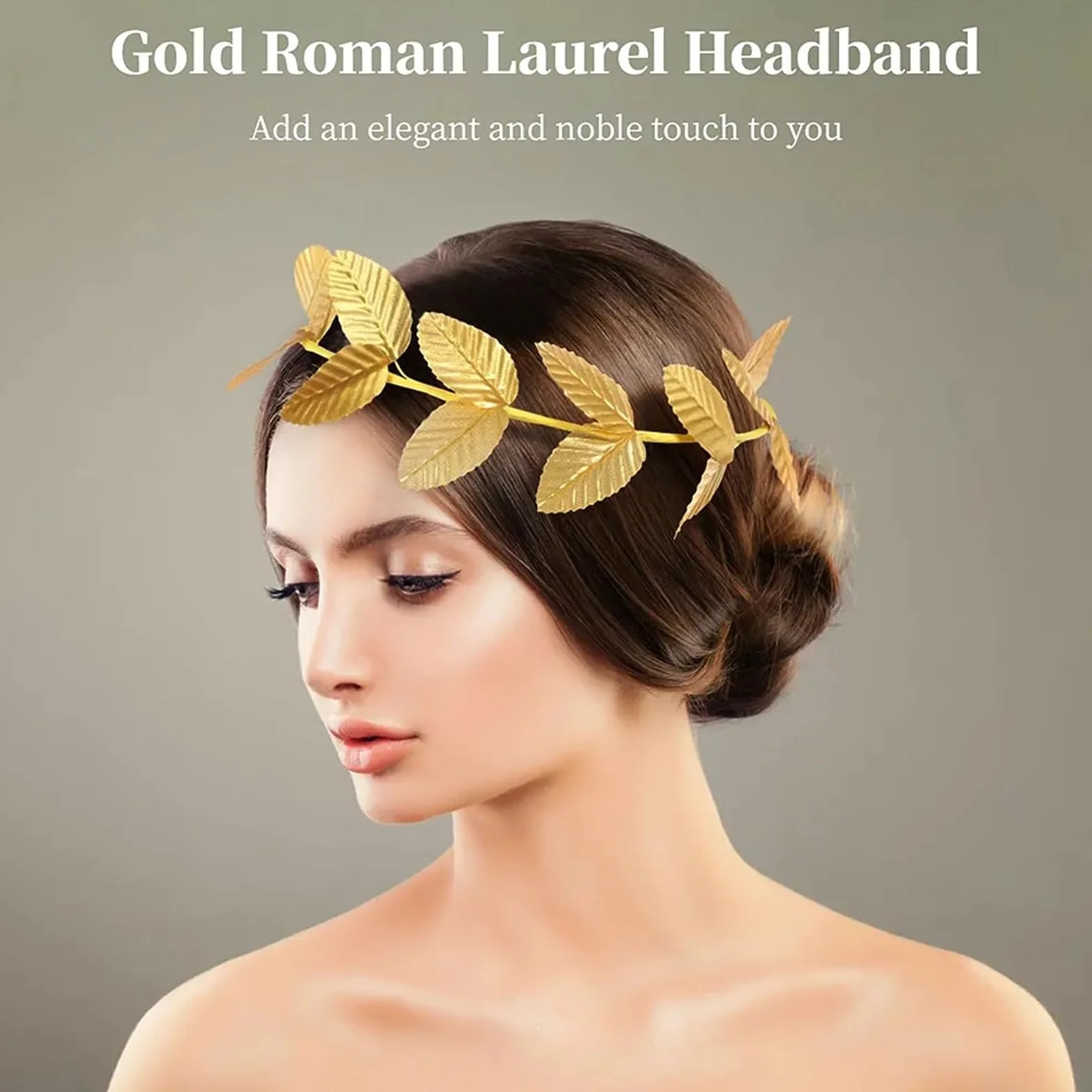 4 Pezzi Oro Foglia Fasce Copricapo Copricapo Romano Oro Foglia Corone di Alloro Romano Ghirlanda Greca,Per Uomo Donna Accessori Natale