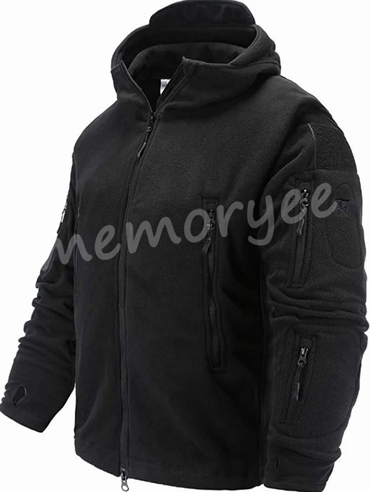 Memoryee Uomo Giacche Antivento Giacca in Pile Outdoor Militare Caldo Cappotto