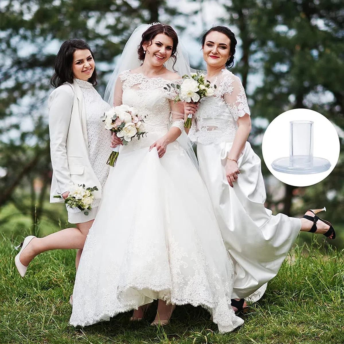 MEISO 25 Paia Salvatacchi Proteggi Tacchi Donna, Salvatacco, Proteggi Scarpe Tacco a Spillo Erba, Salvatacchi Matrimonio, per Matrimoni, Attività All'aperto (S)