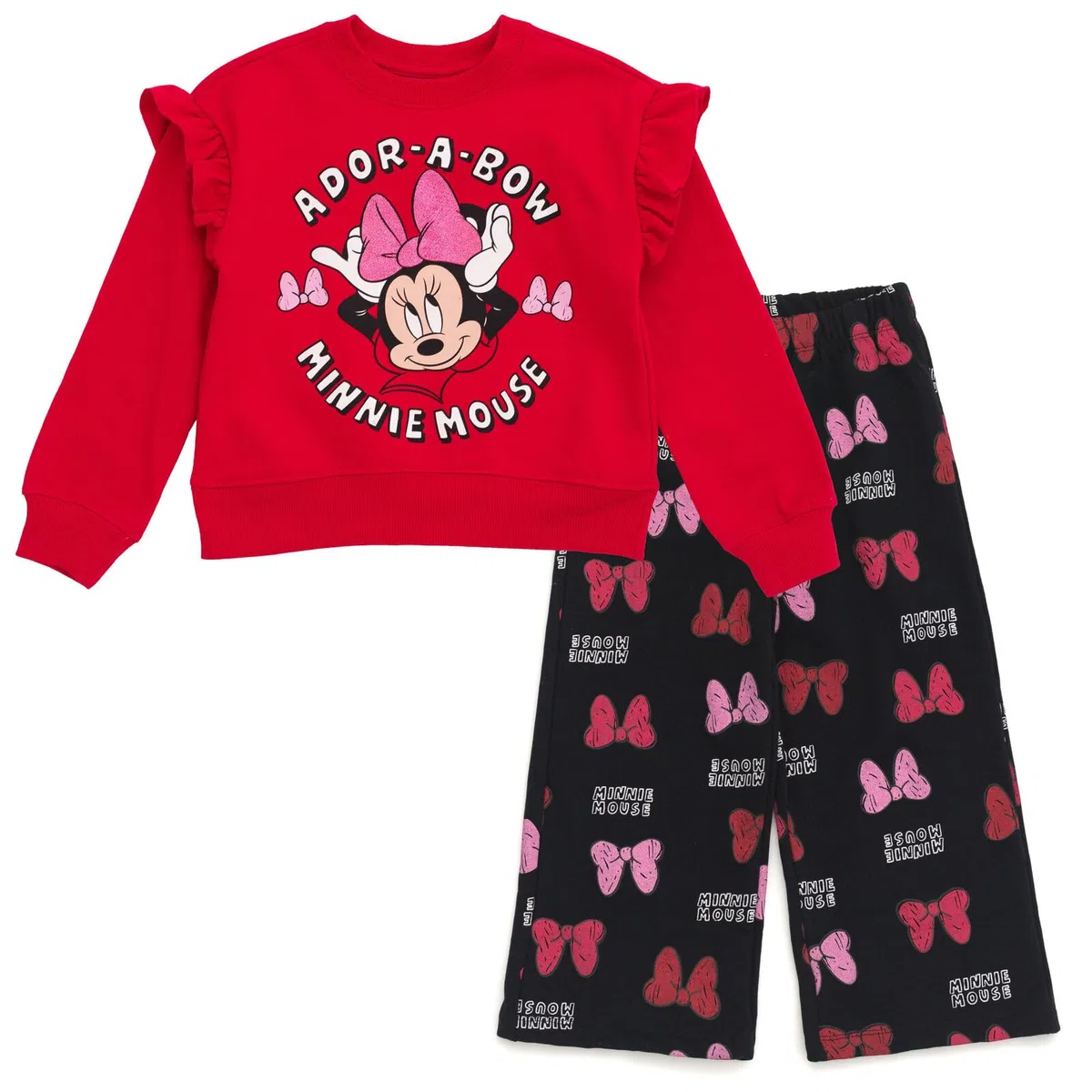 Disney Set di felpa e pantaloni in pile per bambini grandi (12 mesi - 14-16)