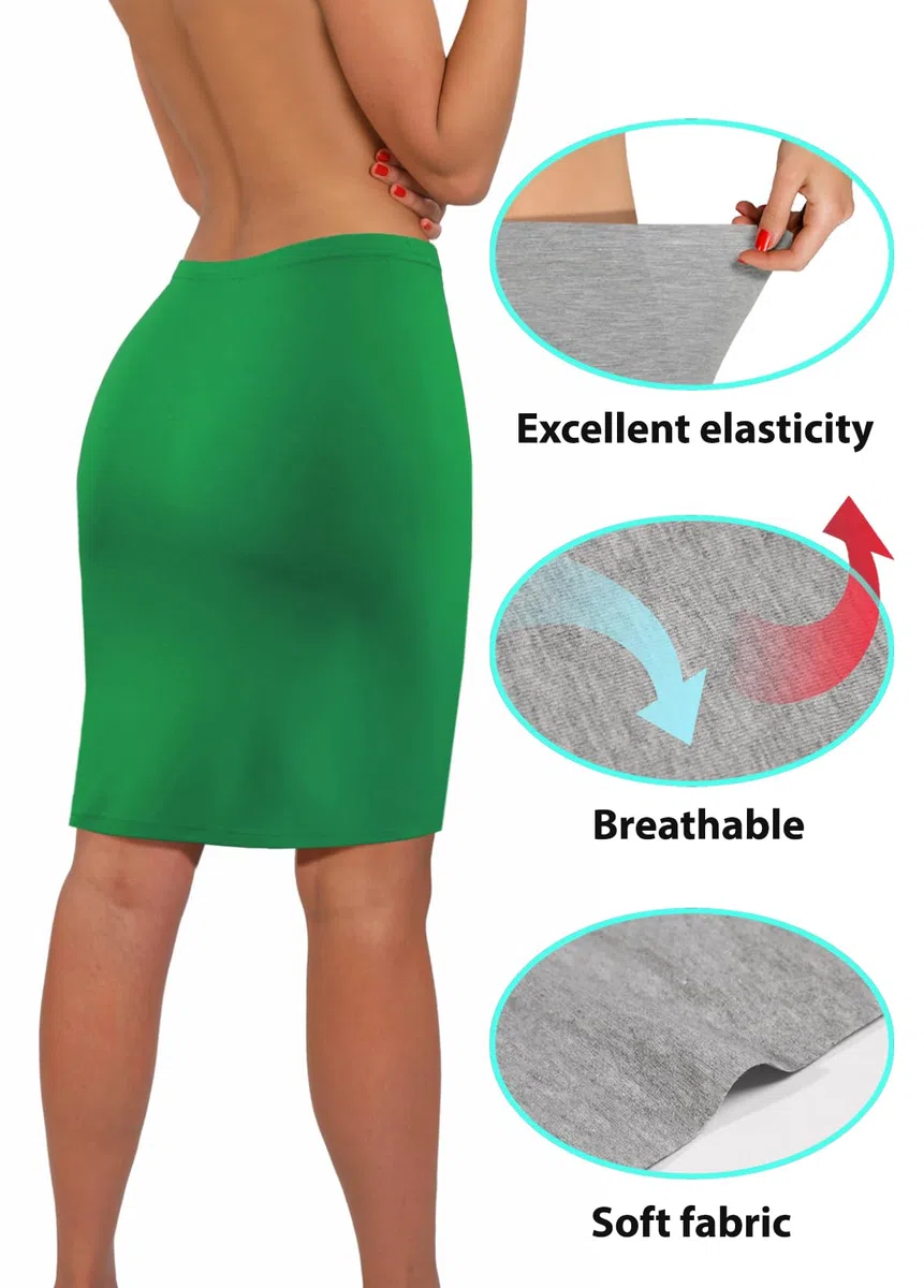 sesto senso Sottoveste Donna Viscosa Attillata al Ginocchio Aderente Bodycon