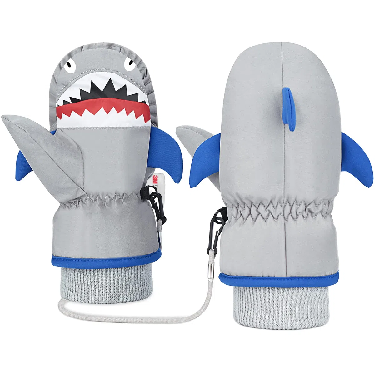 Guanti da Neve per Bambini TPU Impermeabile in Pile Termico Caldo Antivento in Morbido Cotone Anti-Perso Winter Snow Mitten per Bambini Ragazzi Ragazze 4-6 Anni