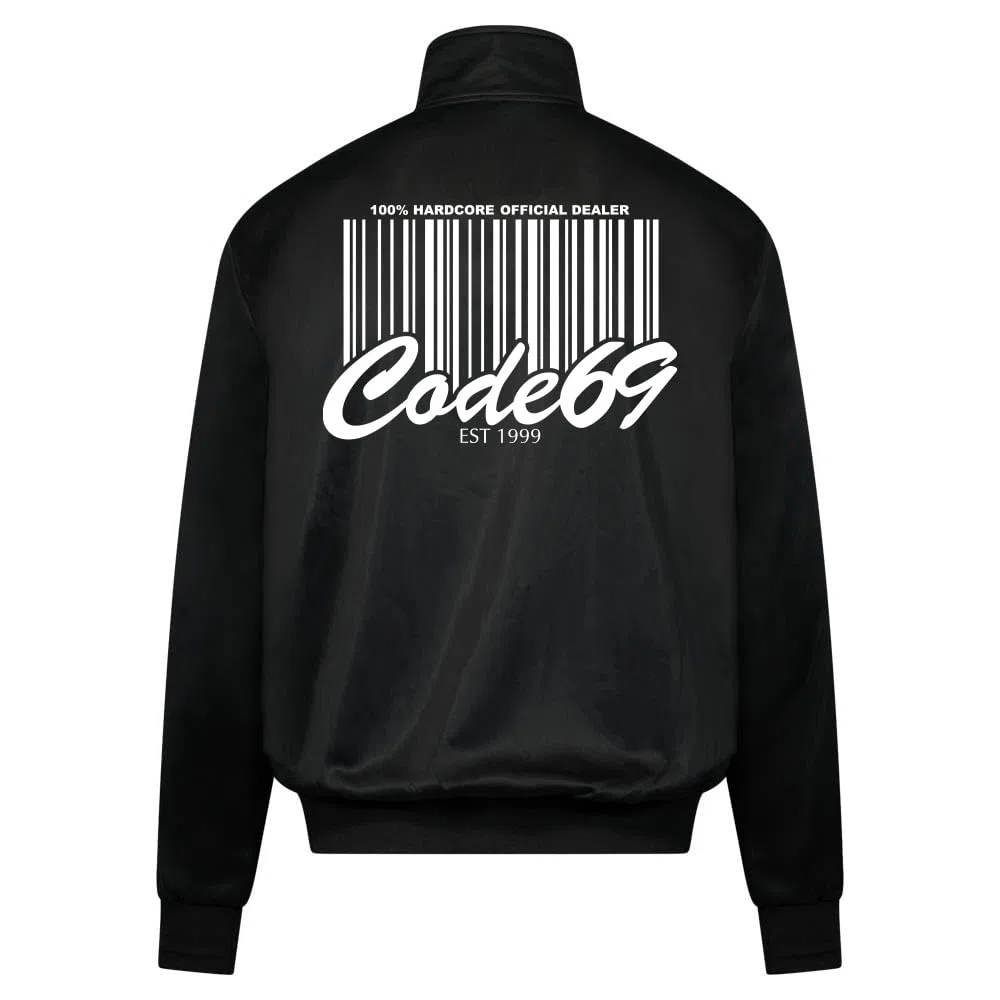 100% Hardcore X CODE 69 Giacca da allenamento 25 Years Streetwear | Black | Gabber Unisex Nero limited