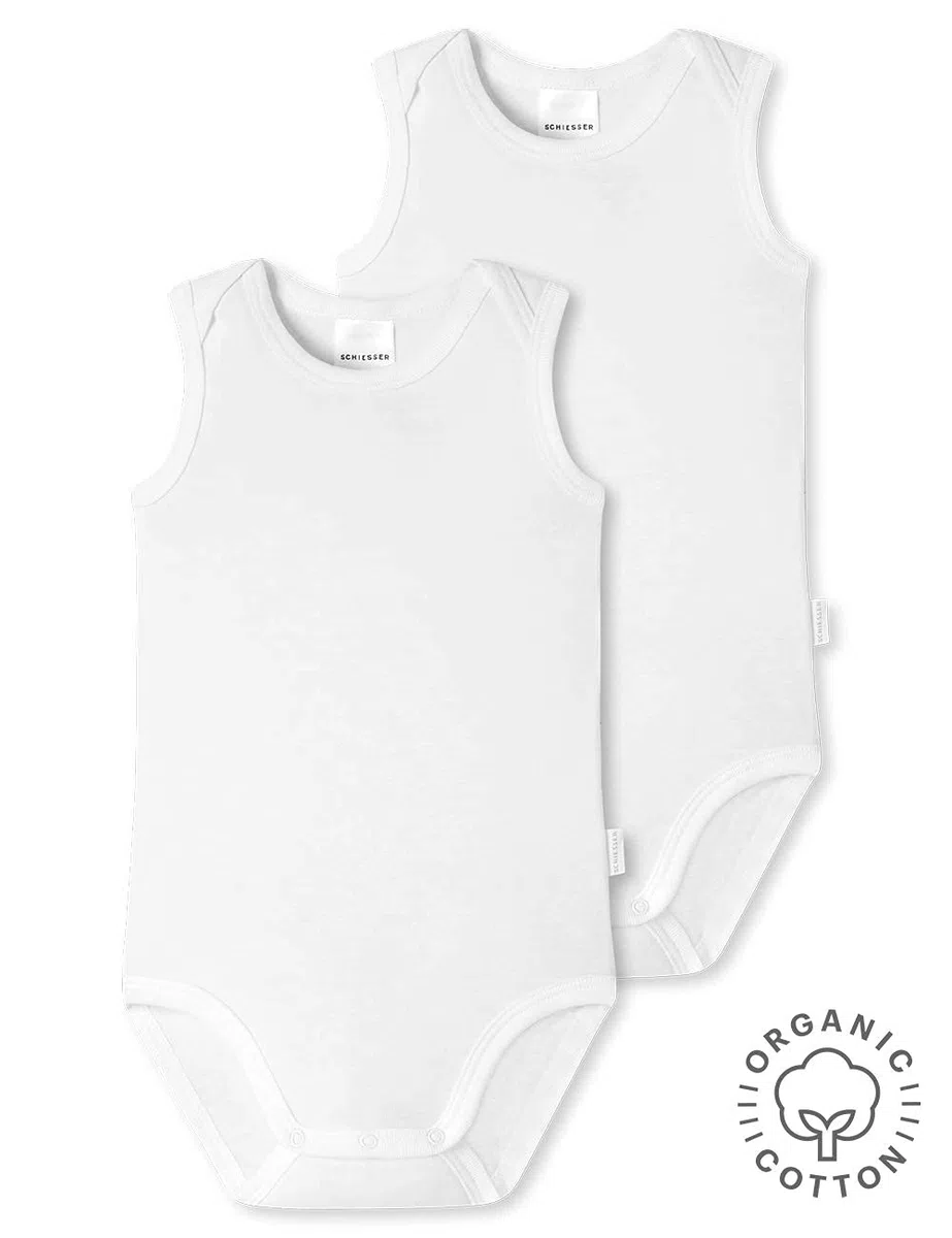 Schiesser Baby 0/0 Arm Bodies 2 Pack Set di Biancheria per Bambino e Neonato Unisex - Bimbi 0-24 (Pacco da 2)
