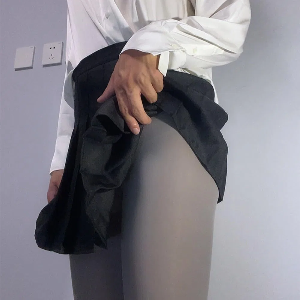 Collant da uomo in nylon con custodia, progettati per sostenere la danza e l'abbigliamento da discoteca