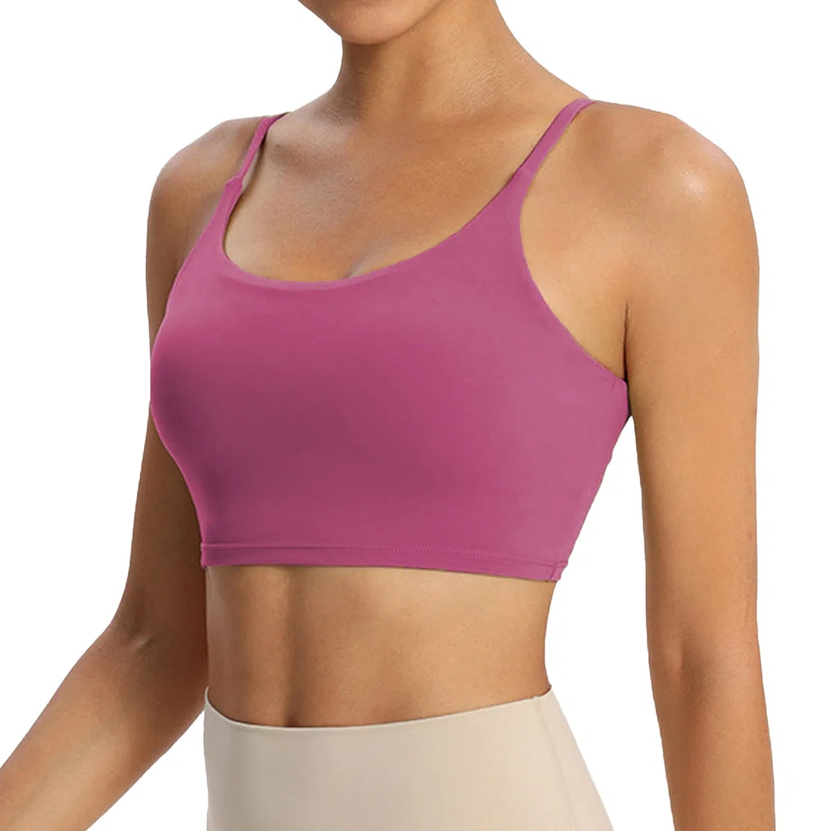 Reggiseno Sportivo Donna Top Sportivo Donna Sport Basic Top Reggiseno Sportivo con Spalline Sottili Reggiseno Yoga con Imbottiture Estraibili Reggiseni Sportivi Bandeau Comfort Comfy