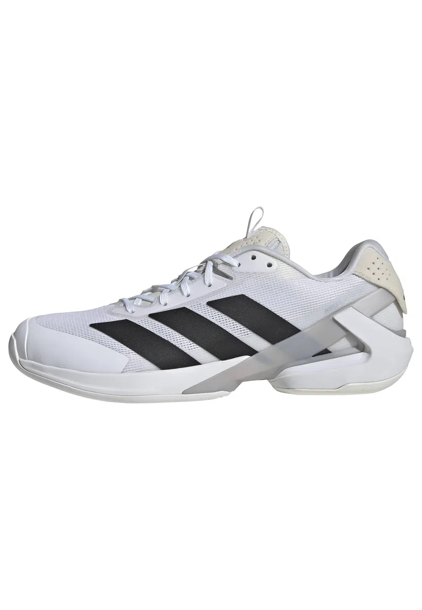 adidas Uomo Adizero Ubersonic 5 Tennis Shoes, Ftwr White/Core Black/Silver Met., 44 2/3 EU