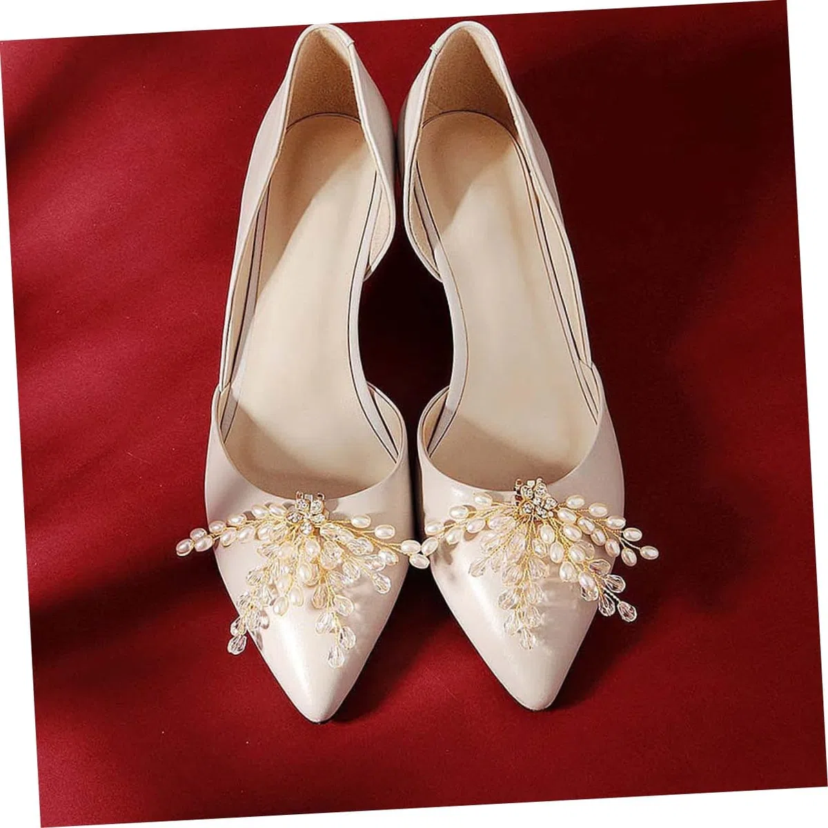 SOIMISS 3paia Eleganti Fibbia Per Scarpe Con Perle Decorativa Fibbia Rimovibile Per Scarpe Sposa Accessorio Di Stile Per Cerimonie e Eventi