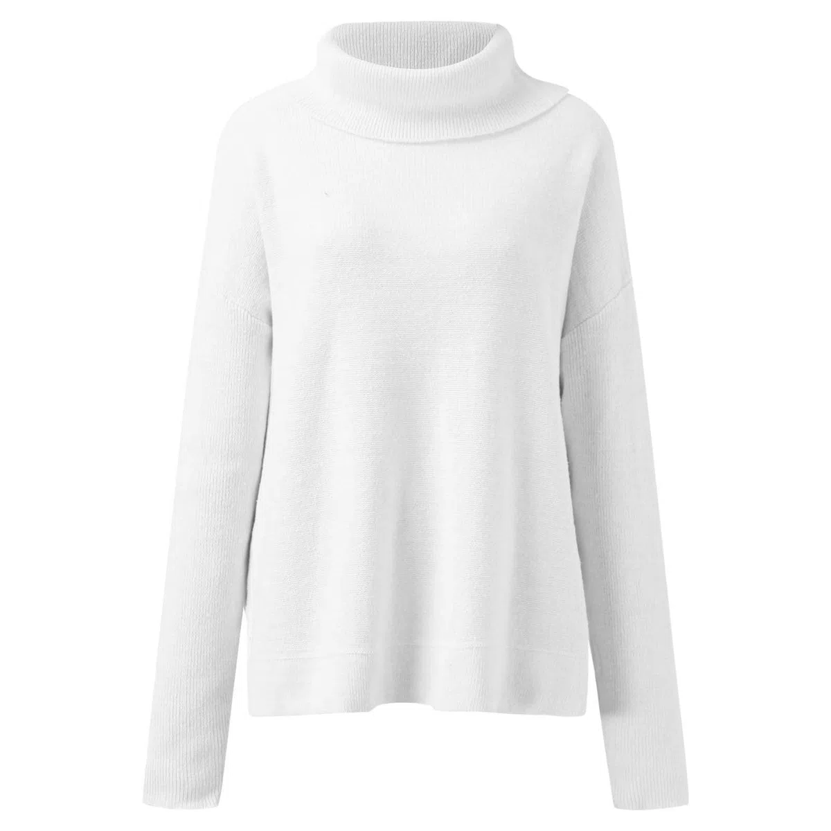 Maglioni da donna a collo alto con maniche a pipistrello sciolto oversize maglioni a maglia grossa per donna felpa tinta unita