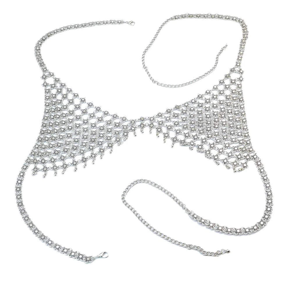 Happyyami Catena Corpo Donna Collana Reggiseno per Bikini Gioiello per Festa in Spiaggia per Donne e Ragazze
