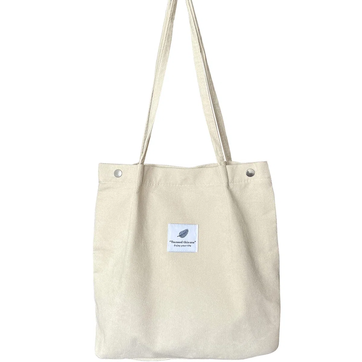 KEYRI Borsa a tracolla in velluto a coste, da donna, borsa a tracolla, grande, riutilizzabile, grande capacità, borsa per la spesa con borsa a tracolla interna, per scuola, università, viaggi, lavoro,