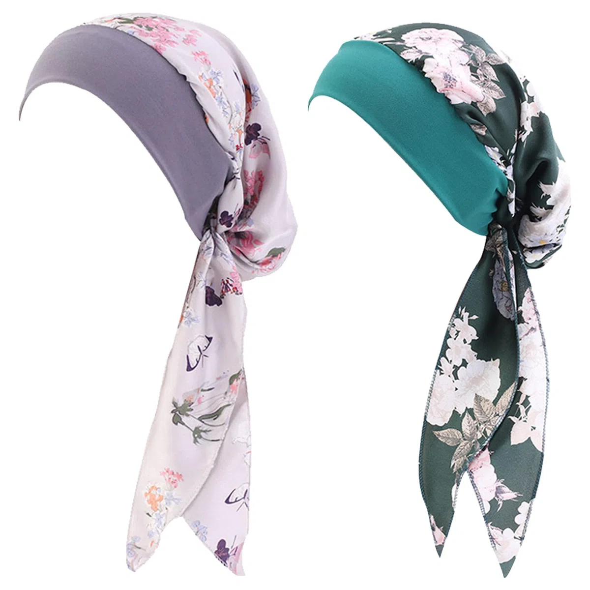 2 PCS Copricapo Chemioterapia Donna, Turbante Elastic Berretto, Chemioterapia Cappello, Copricapo, per Chemio Perdita dei Capelli