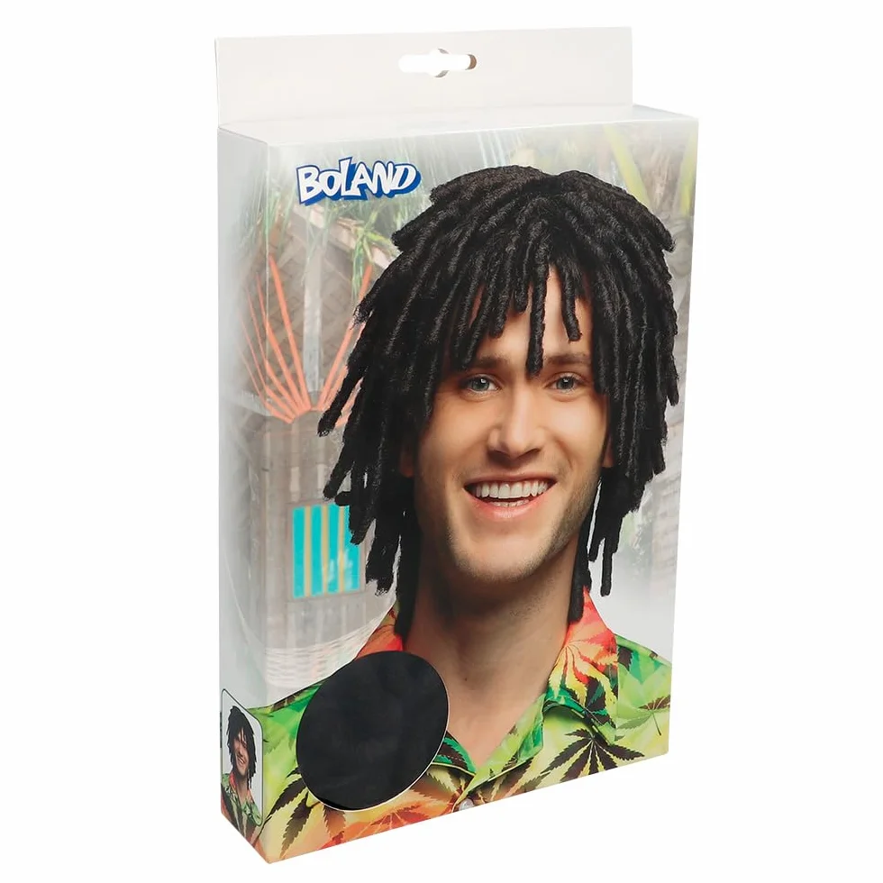 Boland 86391 - Parrucca Levi con dreadlocks corti, acconciatura in capelli sintetici con dreadlocks per costumi, travestimenti per carnevale, Halloween e JGA