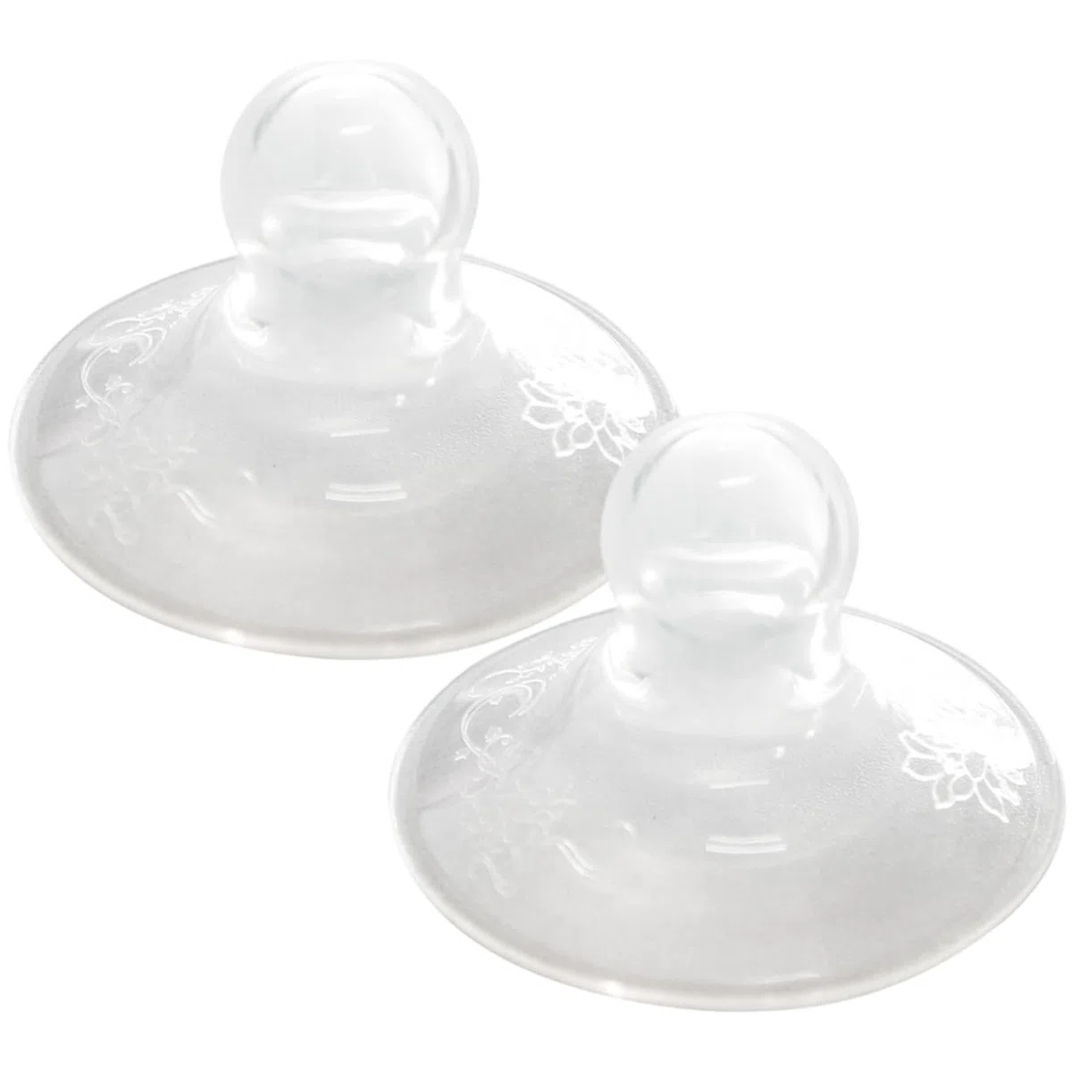 2 ventose per capezzoli, correttore per capezzoli trasparente in silicone morbido, facile da pulire per pressione di forma piatta timida invertita Ventose per uso diurno e notturno per pi