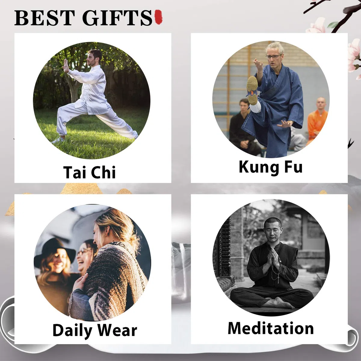 BBLAC 2KEY Abbigliamento per arti marziali | Uniformi tradizionali cinesi per Tai Chi e Wing Chun | Costume unisex realizzato in seta di latte | Costumi leggeri per meditazione e qigong