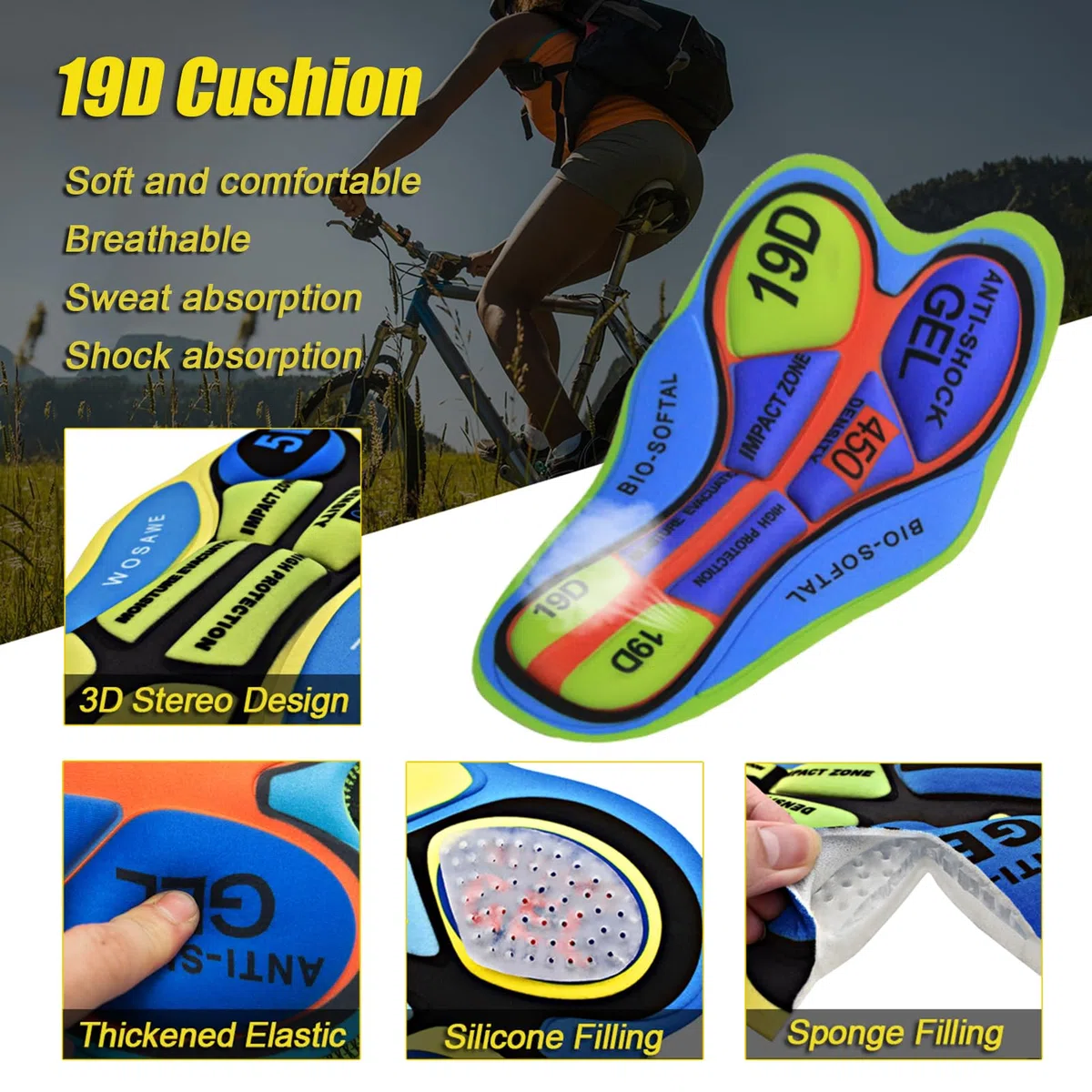 Abbigliamento Ciclismo Donna Completo Bici MTB,Maglia Ciclista Maglietta Ciclo Maniche Lunghe Giacca Manica Lunga e Salopette Pantaloni con 19D Gel Imbottiti,Tuta da Bicicletta Asciugatura Rapida