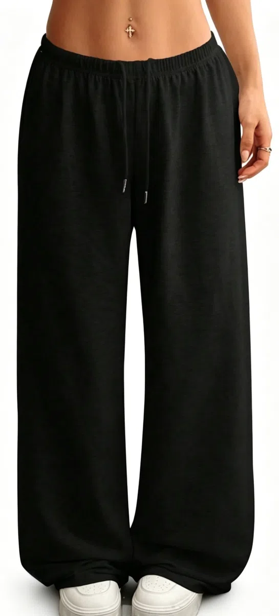 WINKEEY Pantaloni Tuta Donna Larghi Vita Alta con Tasche Pantaloni Sportivi Leggeri e Comodi Jogging Casual Fitness Palestra