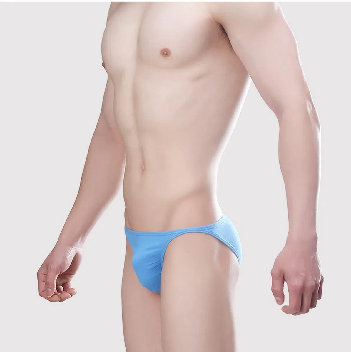 Faringoto Slip da uomo a righe U convesso moda fianchi mutandine