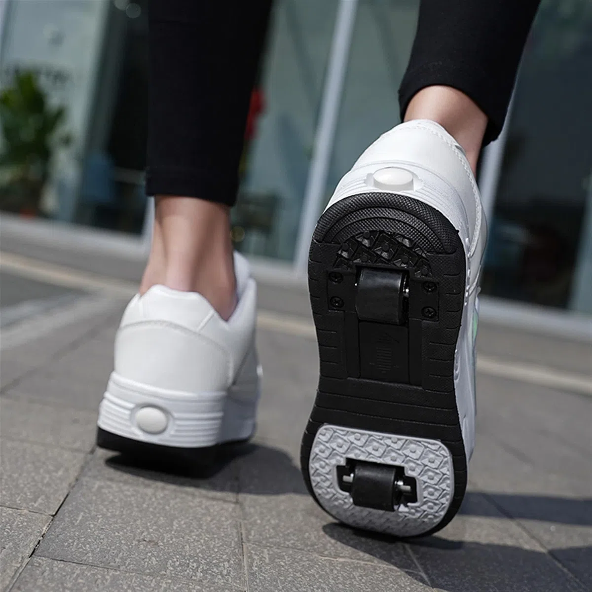 Scarpe da Skateboard Bambino Sneakers con Rotelle Bambina e Ragazzi Scarpe con Ruote Tecniche a Scomparsa Scarpe Sportive Ginnastica da Pattini