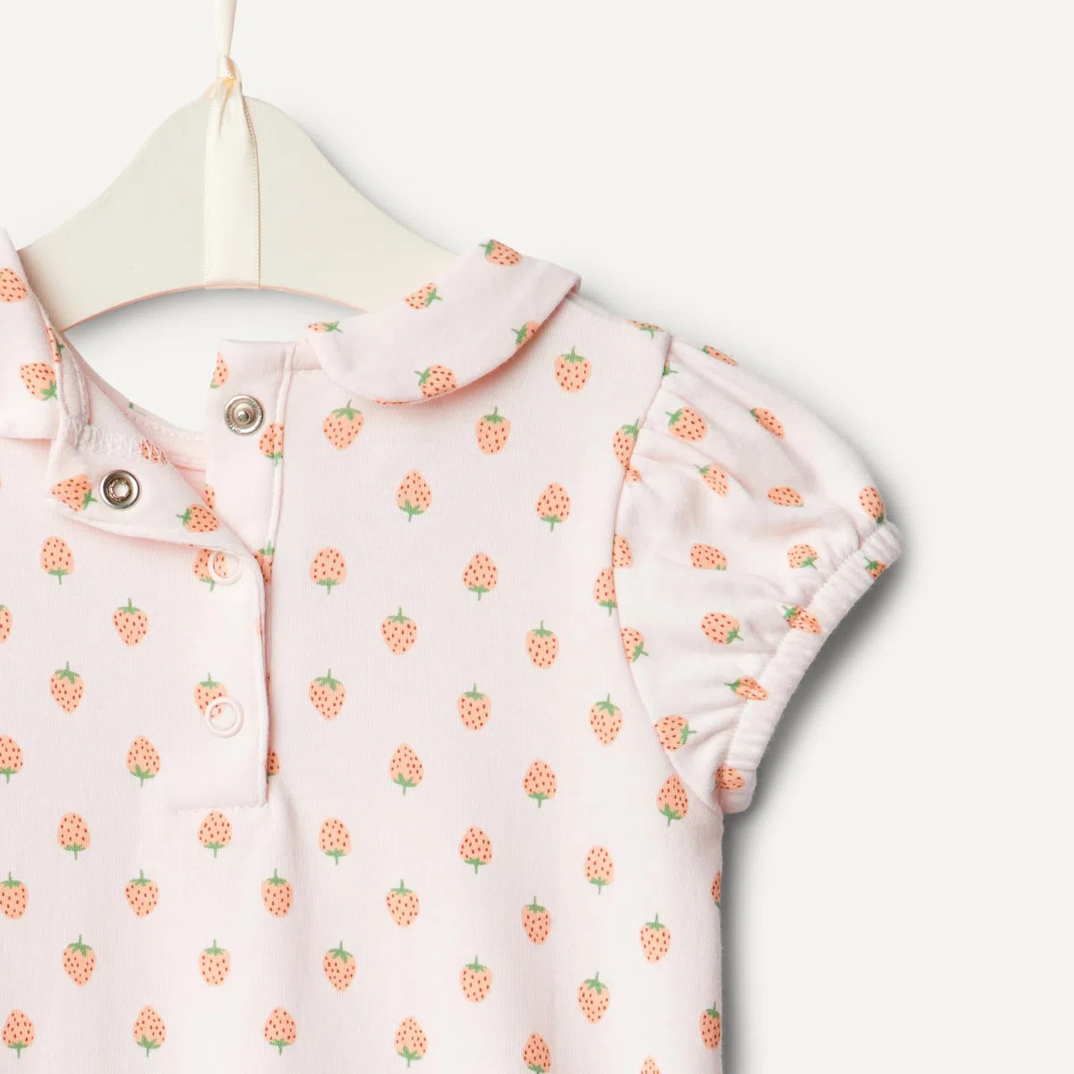 Amazon Essentials x Sofia Grainge Bimba 0-24 Tutina a Maniche Corte in Cotone con Colletto Peter Pan, confezione da 2