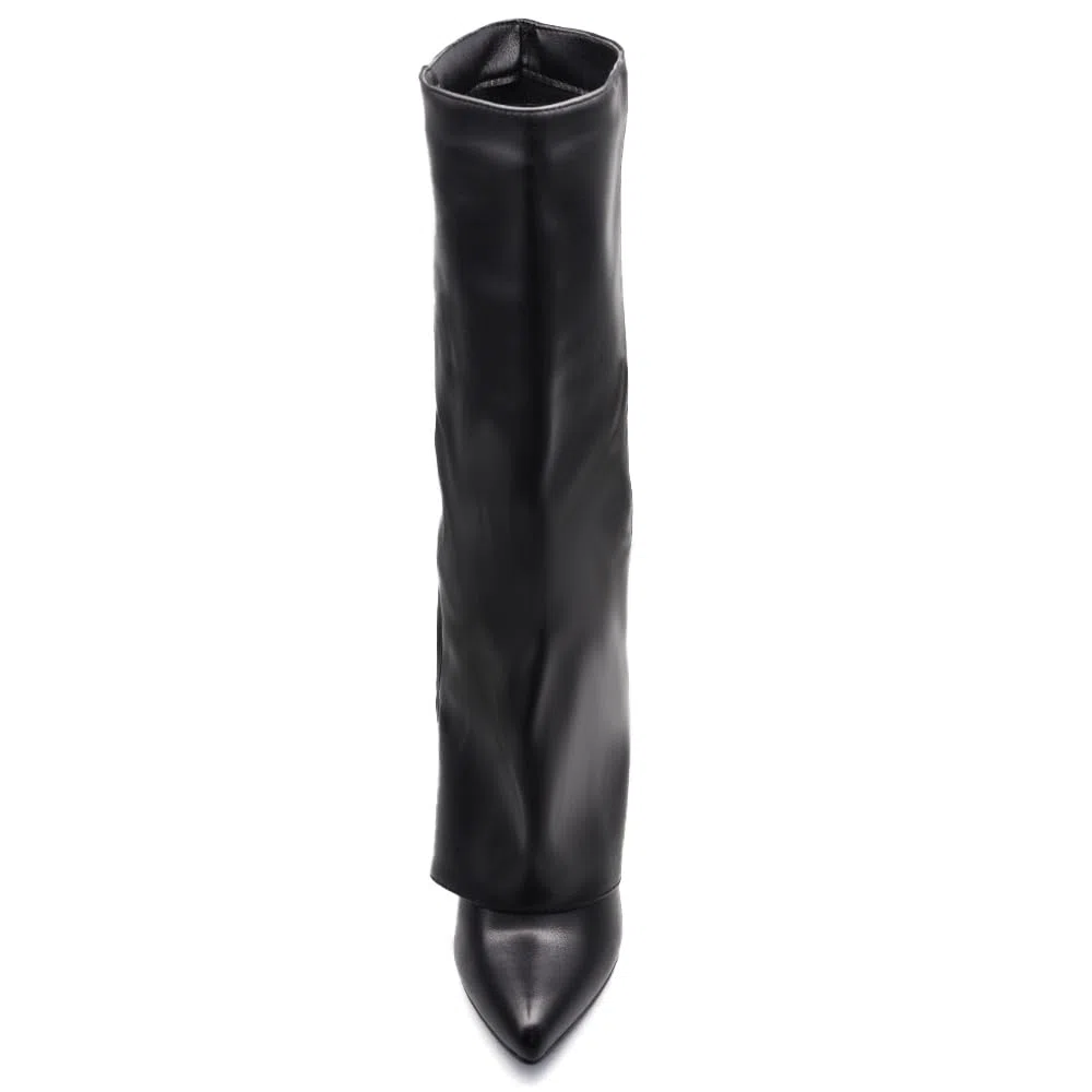 IF FASHION Stivali Alti A Punta Gambale A Ghetta Cownboy Texani Con Tacco Alto Da Donna GA017