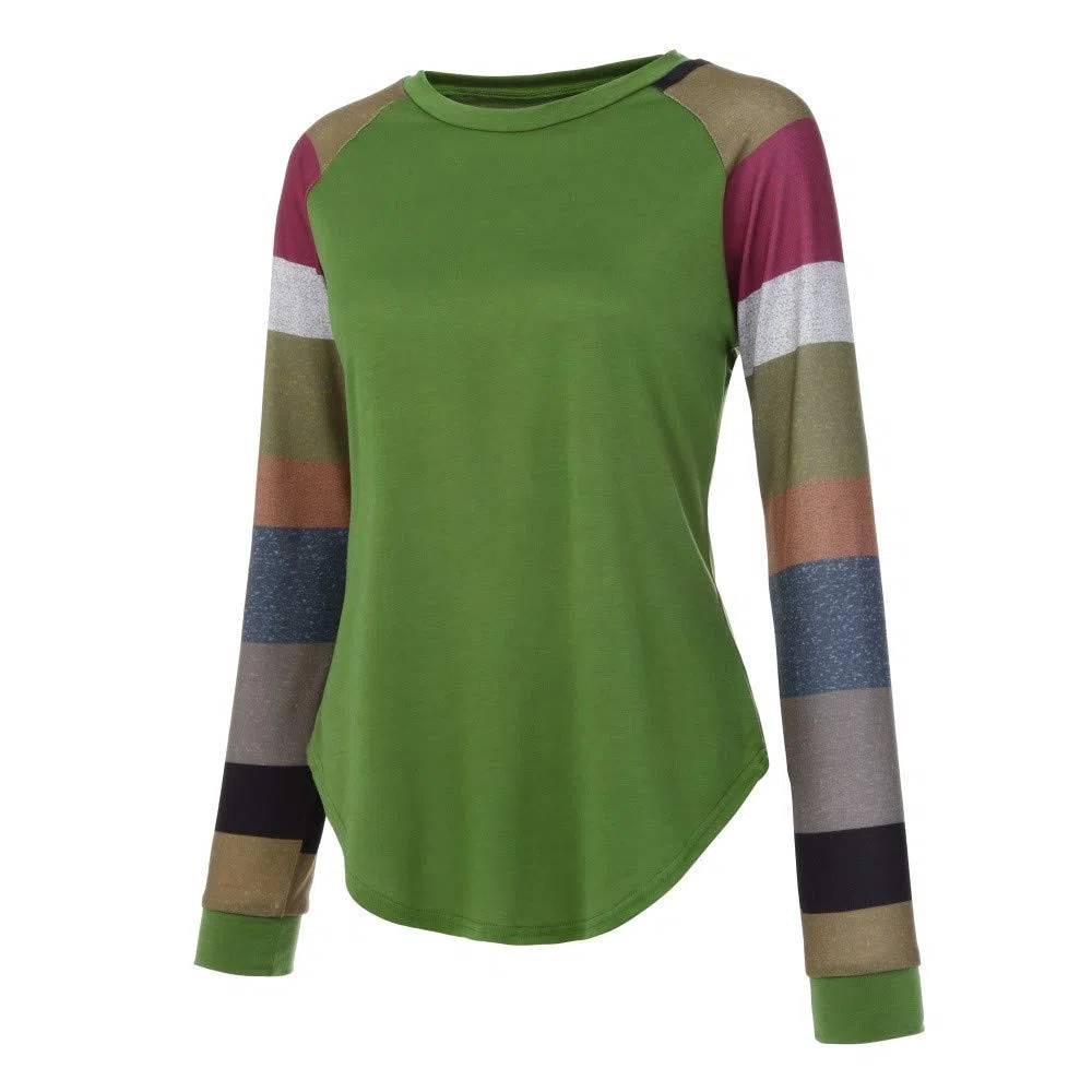 Felpa Camicetta Donna Manica Lunga Cravatta Pullover Donna Casual Top