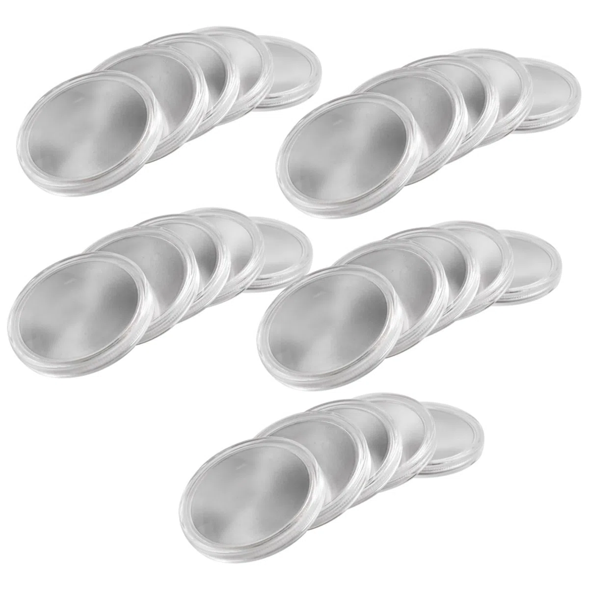 40 pezzi di monete di sfida vergini in metallo stampato a sublimazione, etichette rotonde incise a 40 mm + protettiva in acrilico
