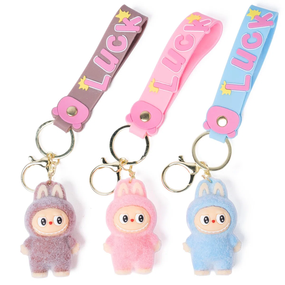 Set 3 Portachiavi Kawaii Monsters Colorati Blind Box da Collezione