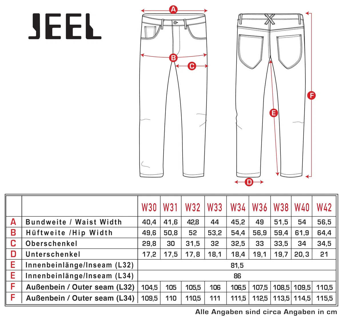 JEEL Jeans da Uomo - Taglio Regular Dritto - Elasticizzata - Jeans Basic Lavato