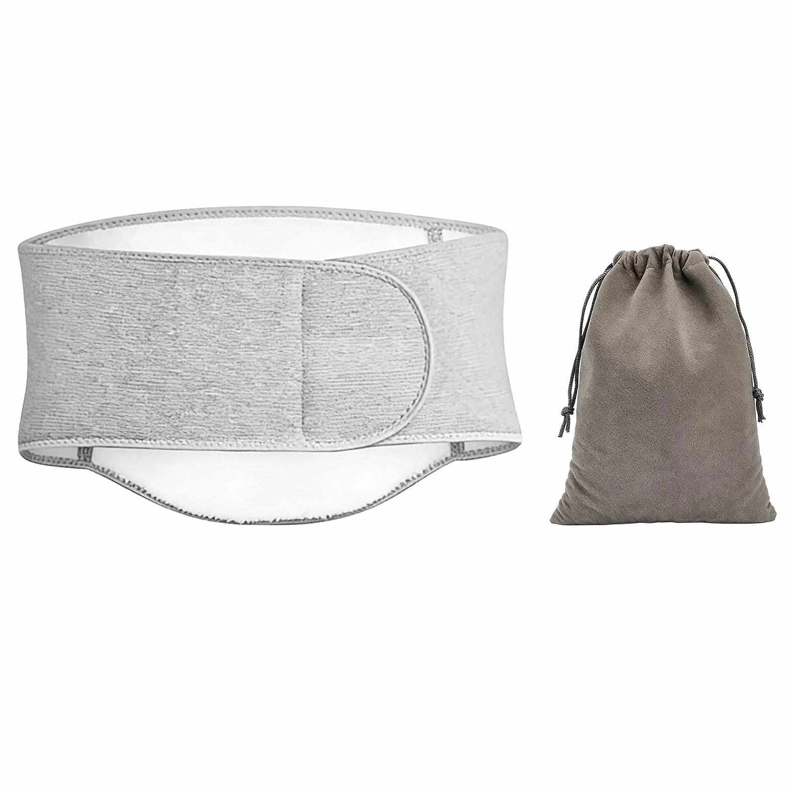 Fascia Lombare, Fascia Schiena Lombare in Peluche con Borsa Portaoggetti, Scalda Pancia Donna Uomo, Cintura Termica Invernale Ispessita, Cintura Riscaldante Addominale, Protezione Dal Freddo, Grigio