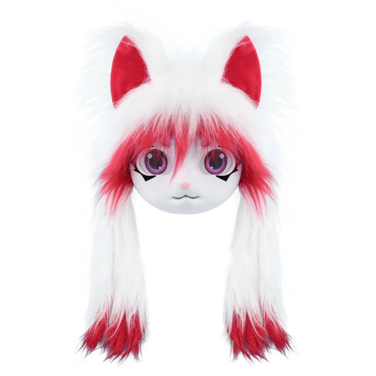 Peluche maschera pelosa Festival Attrezzatura per cosplay Comodo copricapo per animali Perfetto per giochi ruolo eventi in costume Accessorio anime Halloween