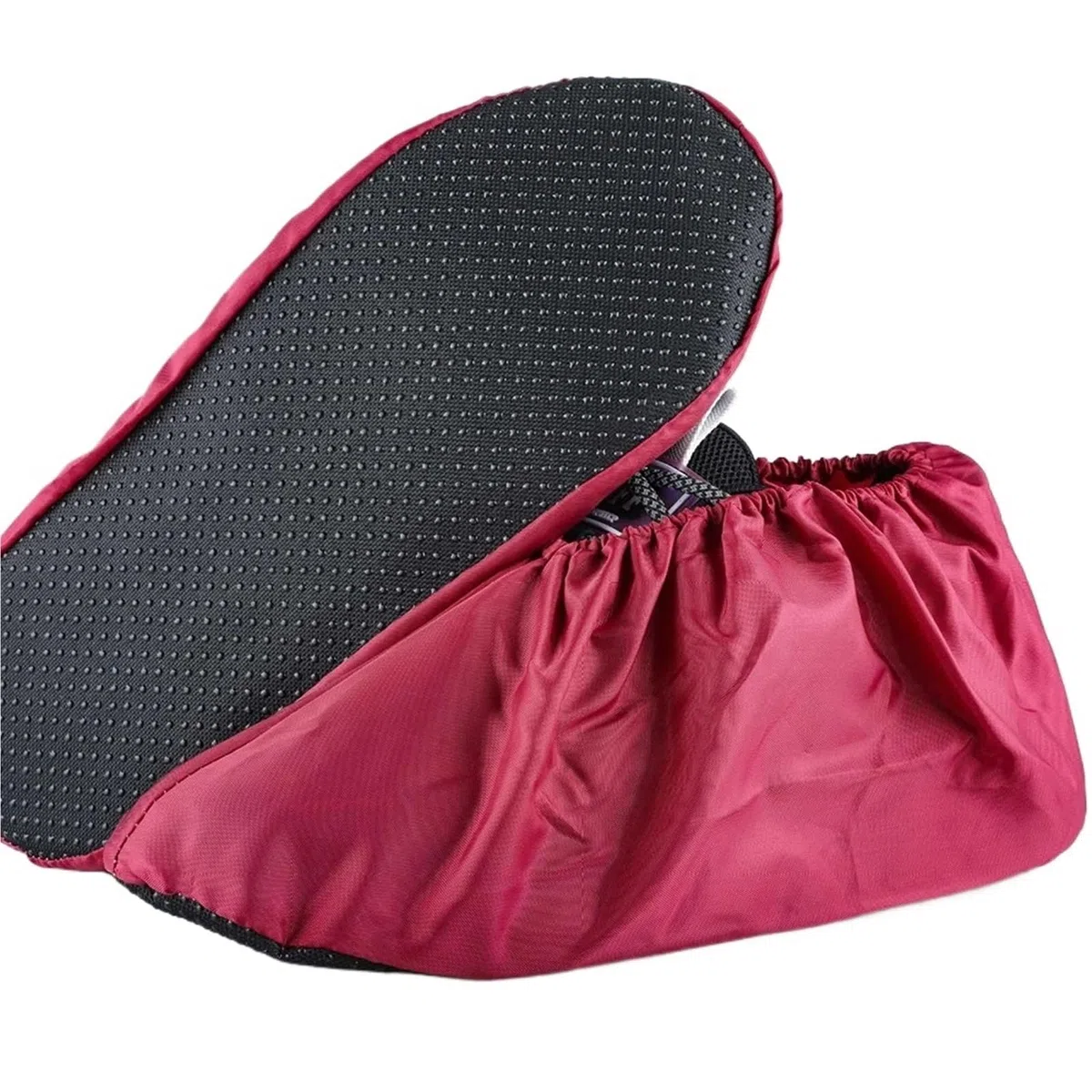 Copriscarpe Copriscarpe Antiscivolo Impermeabili da 10 Paia Copriscarpe Lavabili riutilizzabili for Interni Protezioni for Scarpe Elastiche(Deep Red)