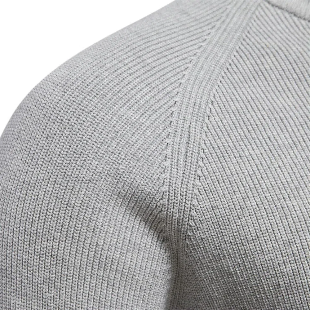 ZBDZSW Autunno Cotone Cerniera Cardigan per Uomo Moda Casual Sociale Uomini Maglioni Collo Alto Inverno Caldo Maglione Lavorato A Maglia Uomo