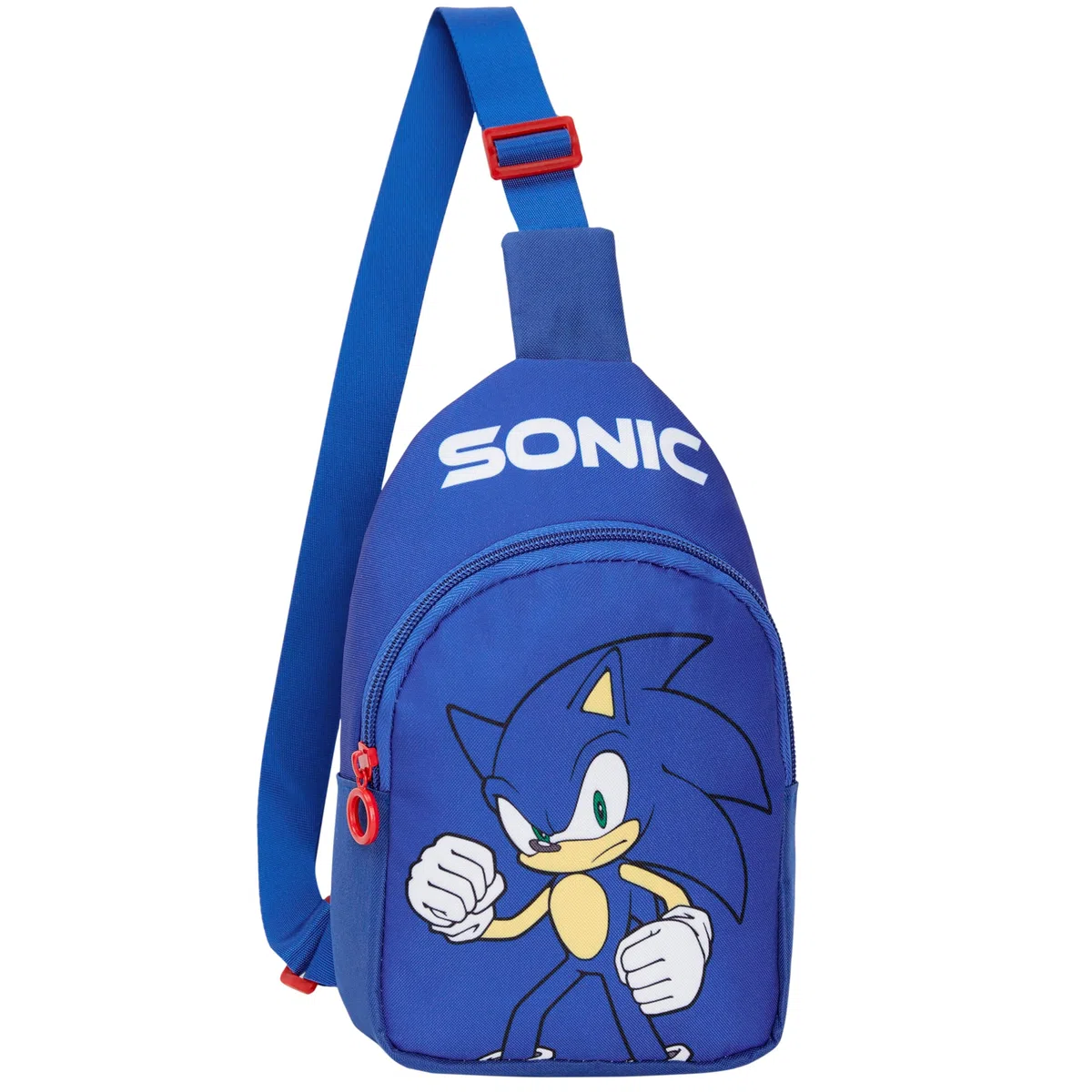 Get Trend SONIC THE HEDGEHOG Borsa Tracolla Bambino, Scomparto con Cerniera e Tracolla Regolabile, Idea Regalo per Gamer