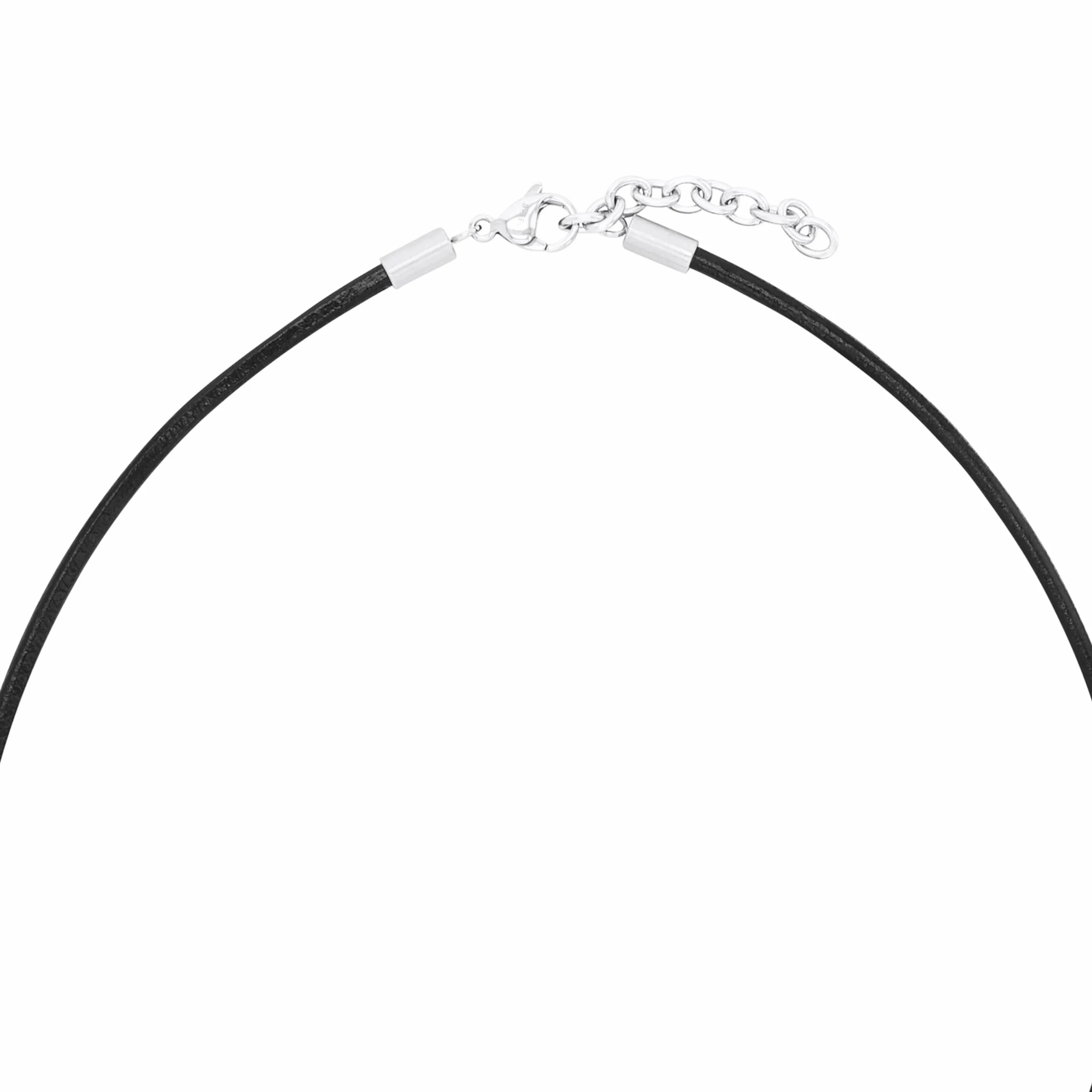 sOliver Collana per bambini con ciondolo in acciaio inox/pelle, motivo a catena, disponibile in confezione regalo per gioielli