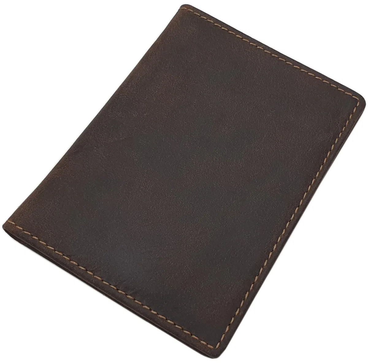 myledershop Vacchetta porta carte d'identità e carte di credito con blocco RFID & NFC in marrone