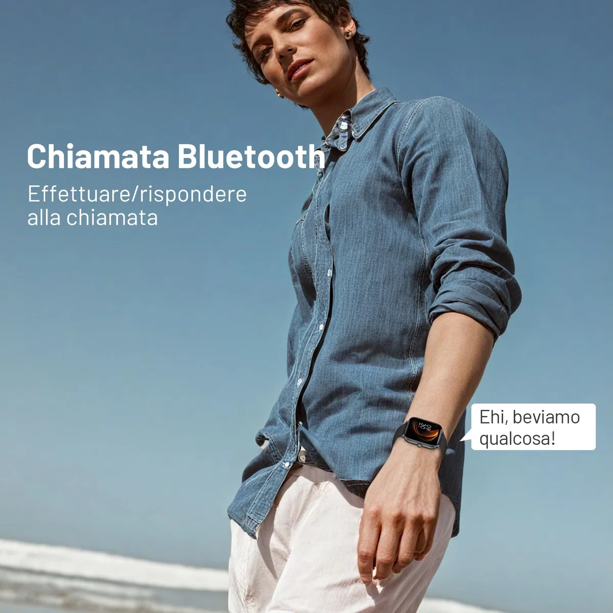 Smartwatch Uomo Donna con Chiamate, 1,83" Schermo Touch HD, Fitness Watch con Monitoraggio Battito/Sonno, Contapassi, 123+ Modalità Sportive, Impermeabile IP67 per Android iOS