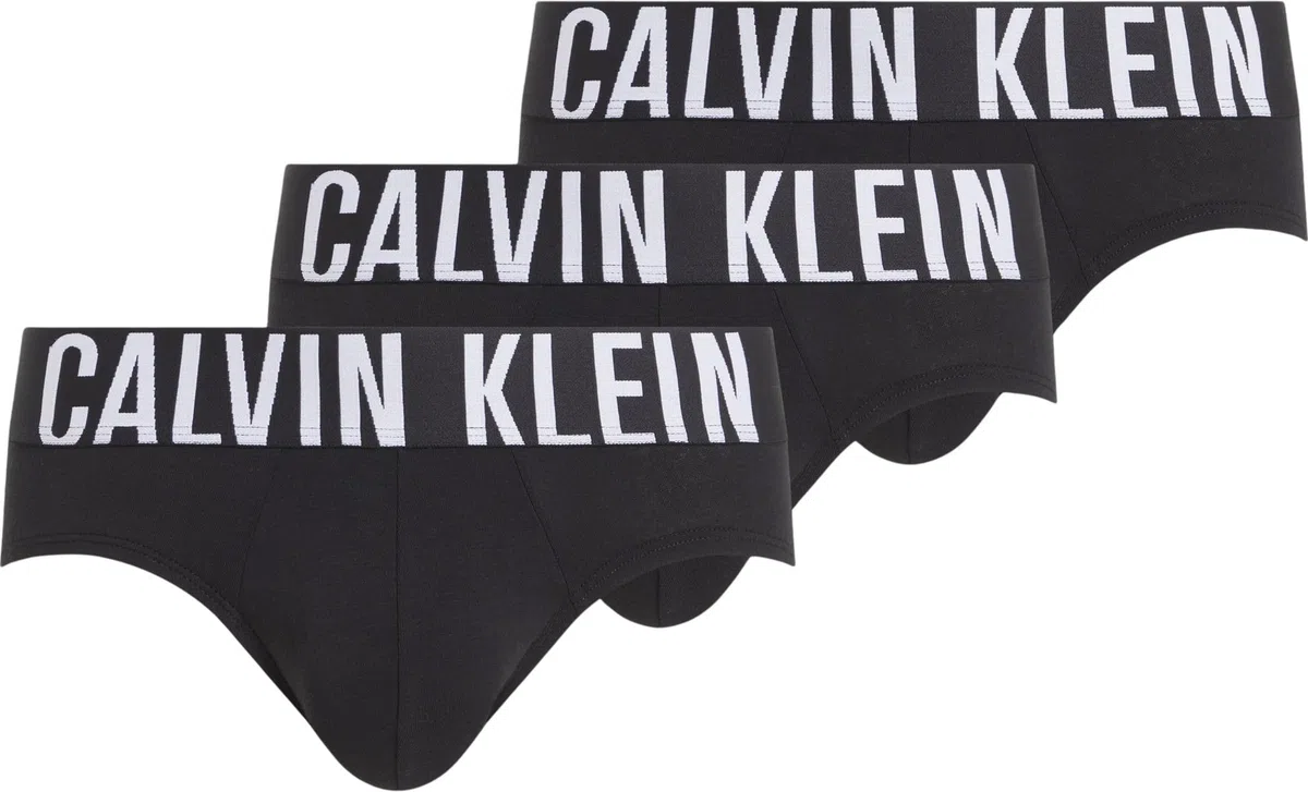 Calvin Klein Hip Brief 3pk 000nb3607a Slip a Vita Bassa Uomo (Pacco da 3)