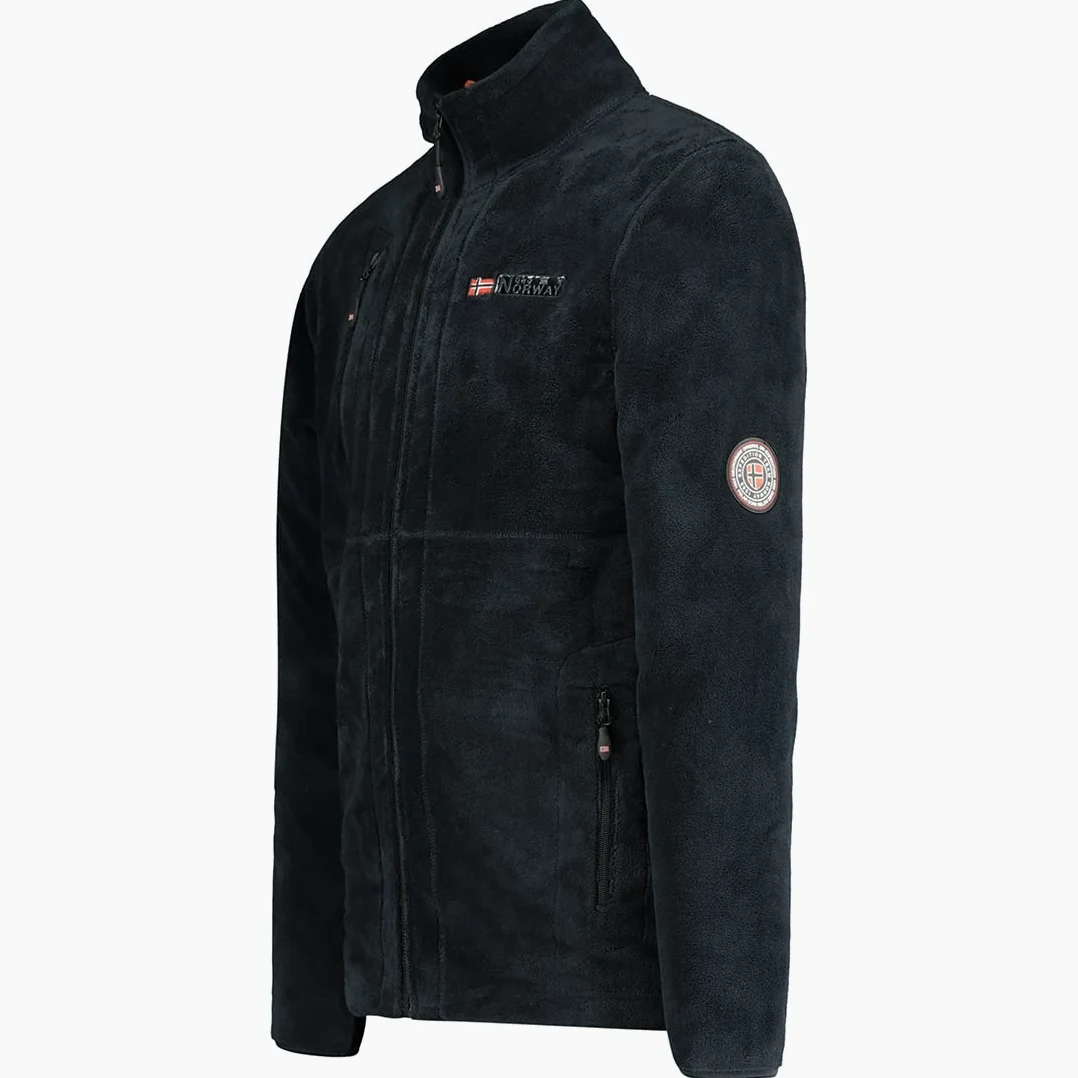 Geographical Norway Upload Men - Giacca Uomo Pile Sottile Zip - Giacca Calda L'Autunno Inverno Primavera - Maglione Pelliccia Maniche Lunghe - Morbido Comfort All'Aperto